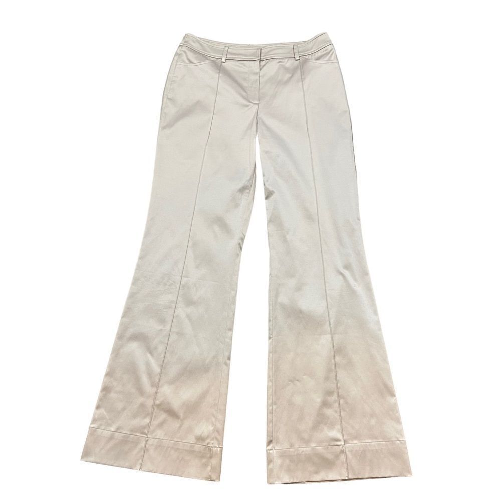 Donna Degnan Champagne Colored Seamed Wide‎ Leg Pants Size 10